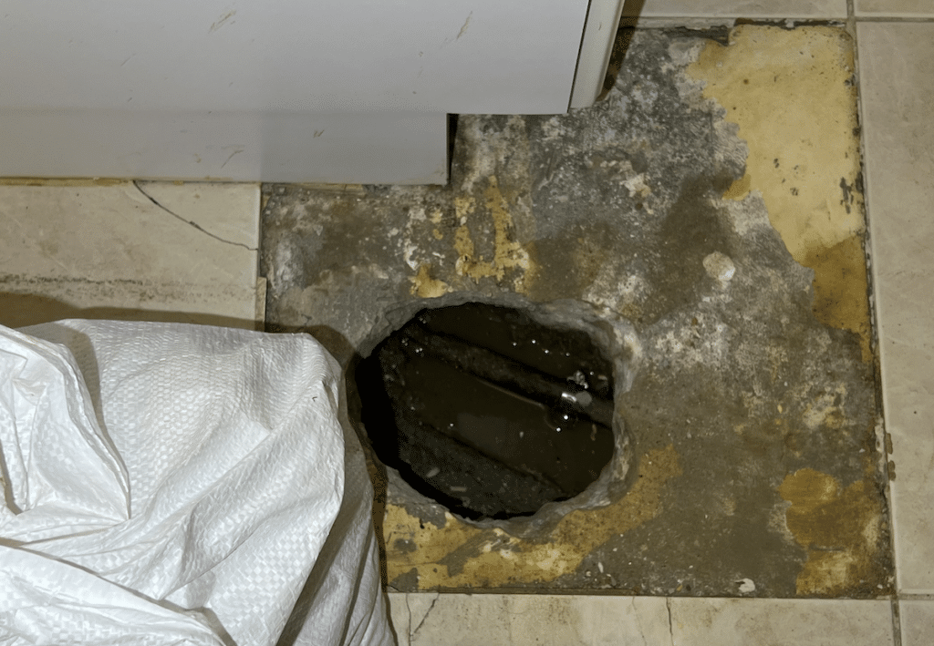 Image of slab leak